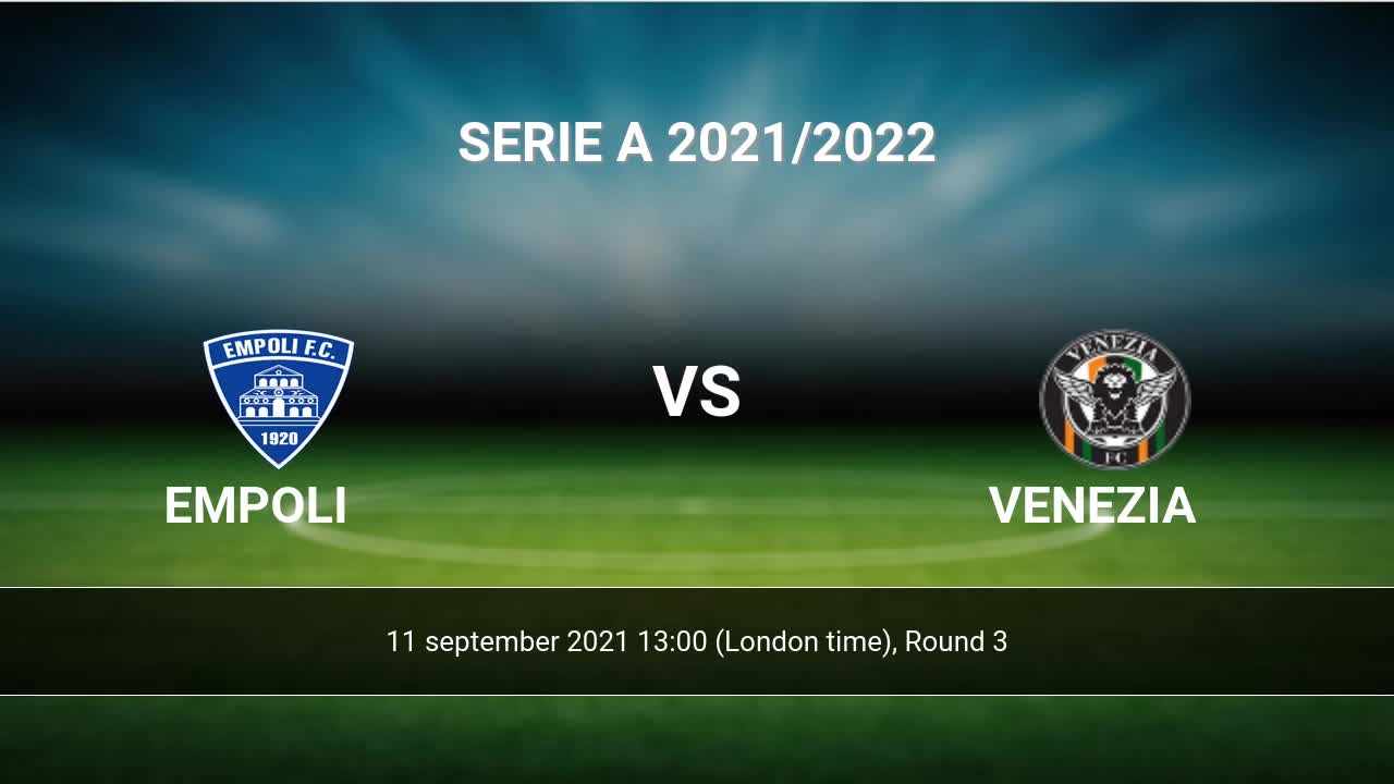 Thông tin trước màn đối đầu của Empoli và Venezia tại Serie A 2021-22